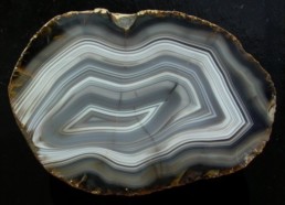 Agate is given to the varieties of banded chalcedony.